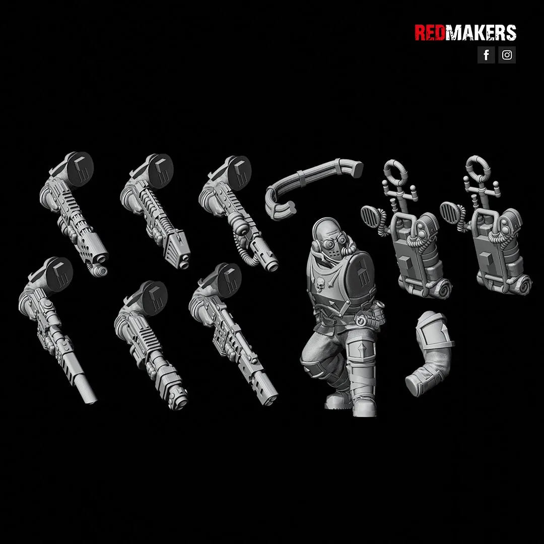 Red Makers - Special Forces Officer and Command Squad (Custom Order)