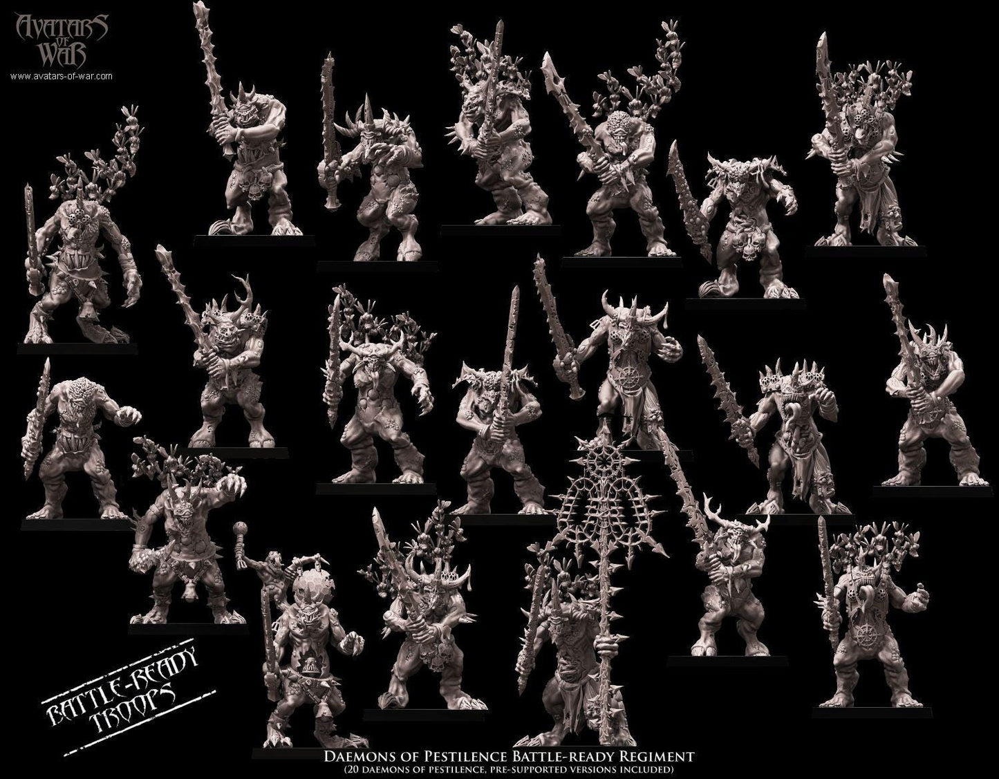 Avatars of War Daemons of Pestilence Regiment - Fantasy / D&D (Custom Order) - product image 4 of 4