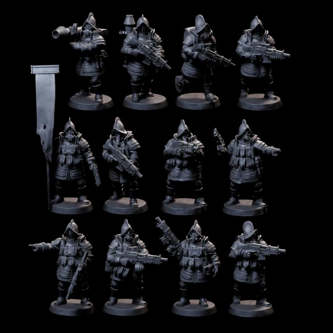 Saint Decent Mage Hunters w/Autoguns x12 - Trench Designer (Custom Order) - product image
