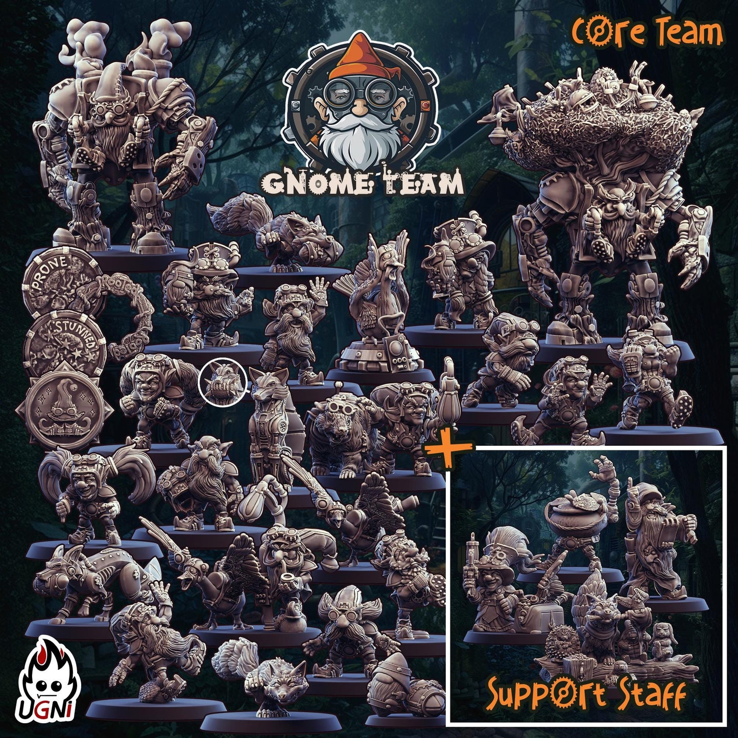 Gnome Team (Steampunk Style) Designed by UGNI Miniatures - Fantasy Football - product image 10 of 10