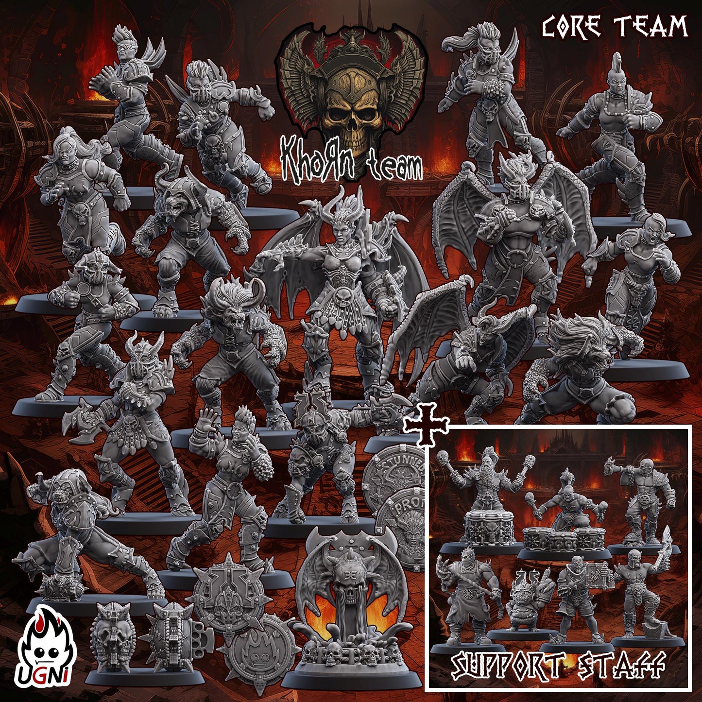 KhoЯn Team (Bloody Valkyrie Style) Designed by UGNI Miniatures - Fantasy Football - product image 9 of 9