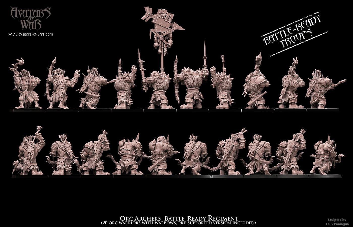Avatars of War Orc Archers Regiment - Fantasy / D&D (Custom Order) - product image 3 of 3