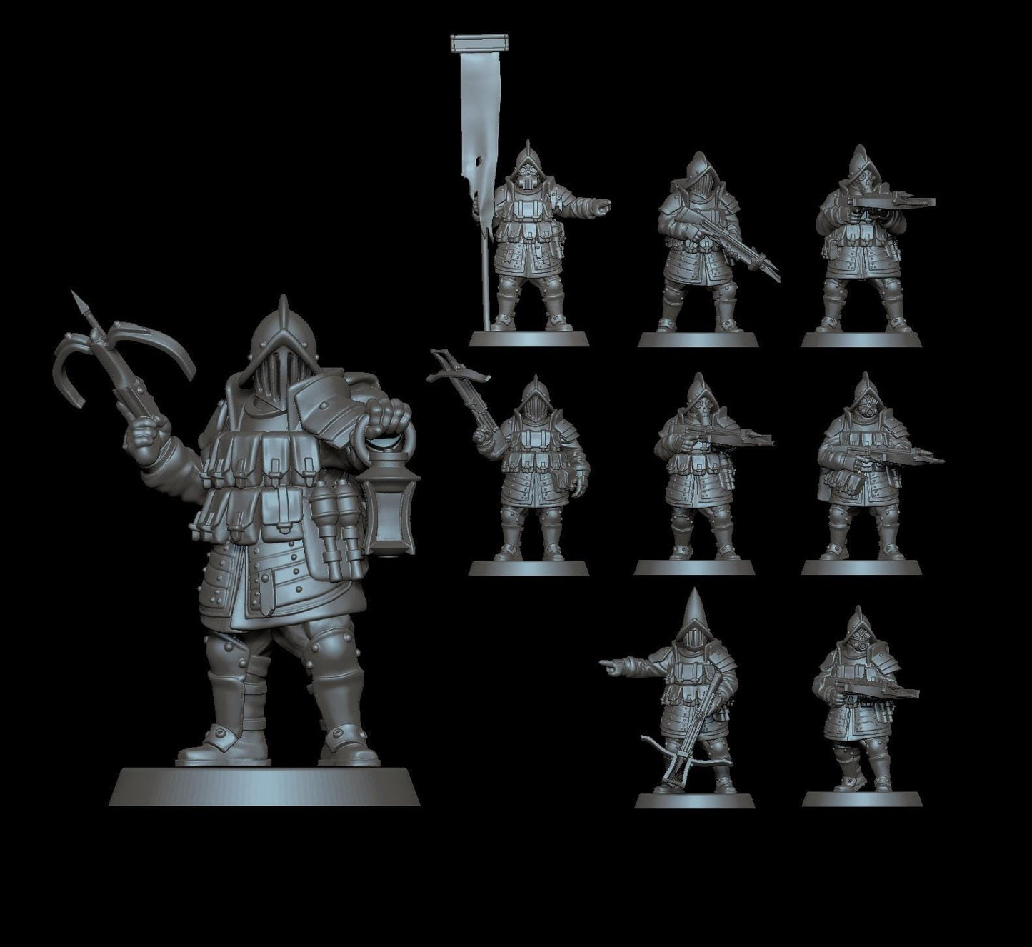 Saint Decent Mage Hunters w/Crossbows x12 - Trench Designer (Custom Order) - product image