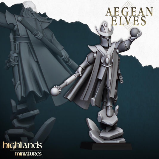 Highland Miniatures Aegean Elf Mage - Fantasy / D&D (Custom Order) - product image 2 of 2