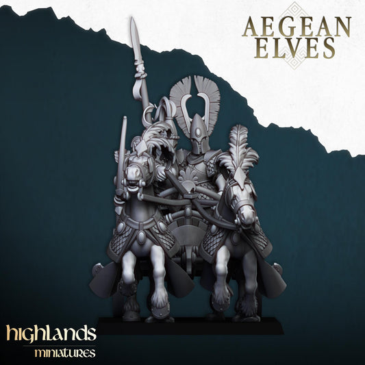 Highland Miniatures Aegean Elf Chariot - Fantasy / D&D (Custom Order) - product image 2 of 4