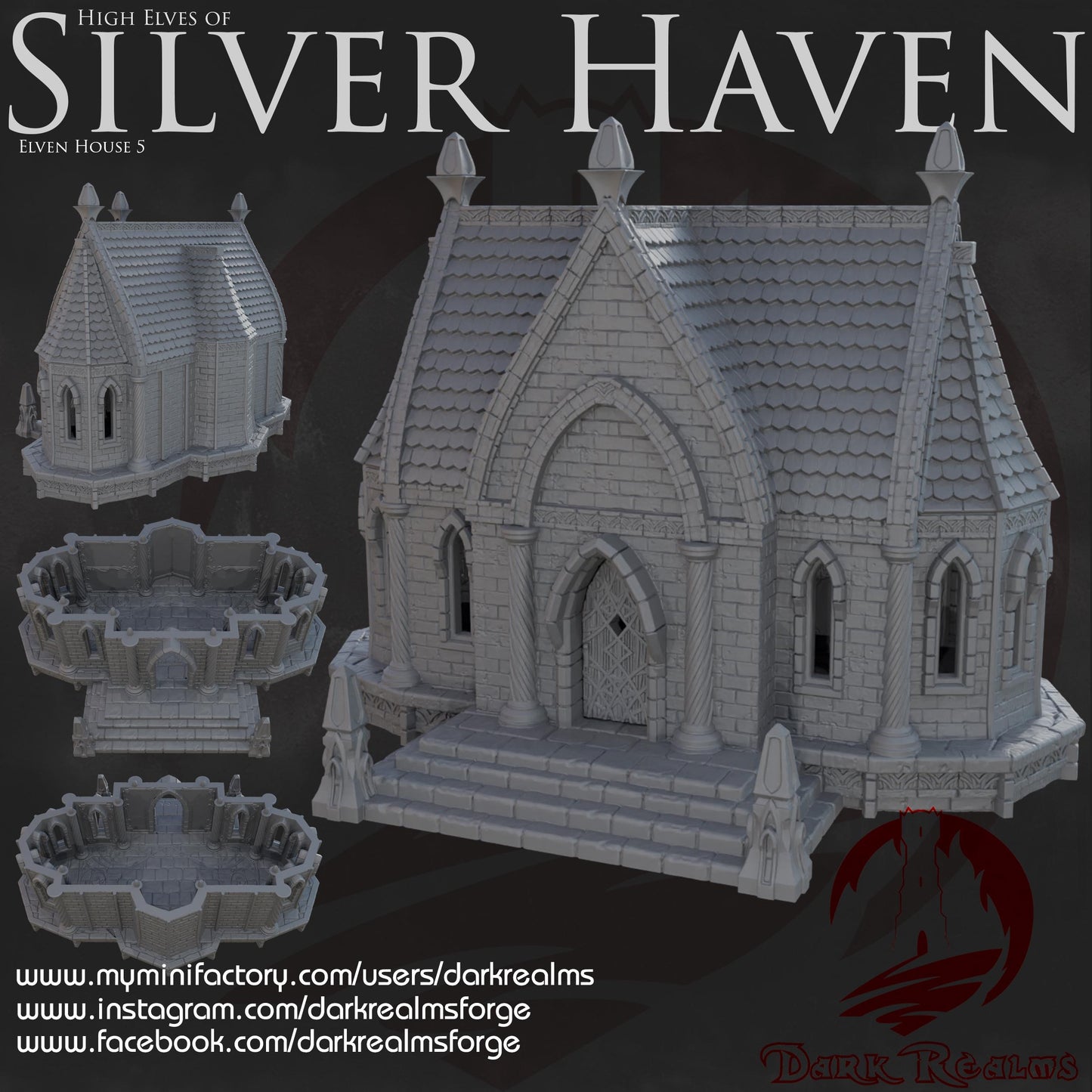 Dark Realms Silver Haven - House 5 - Printed on FDM Bambu Lab X1 Carbon (Custom Order) - product image