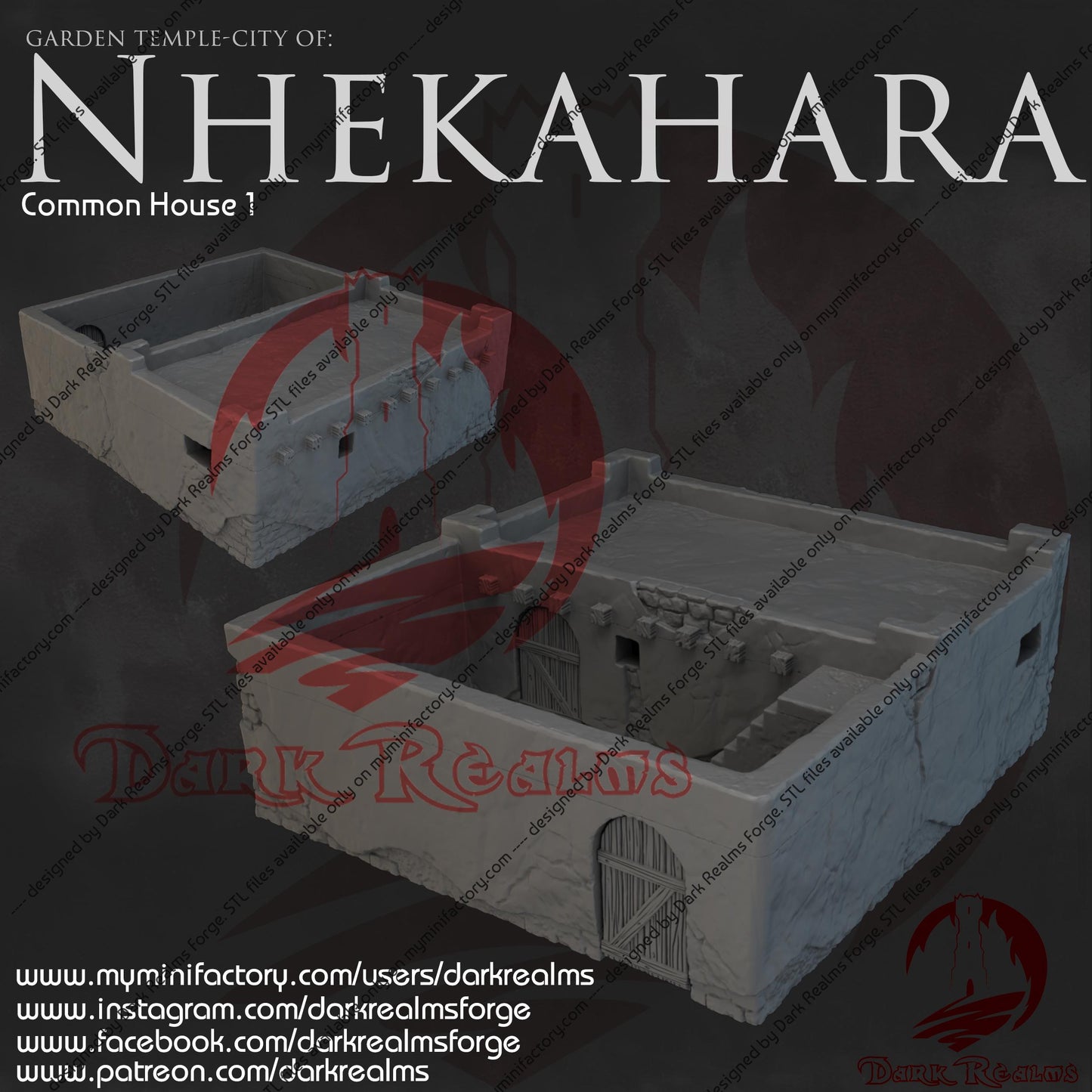 Dark Realms Nhekahara - Common House 1 - Printed on FDM Bambu Lab X1 Carbon (Custom Order) - product image
