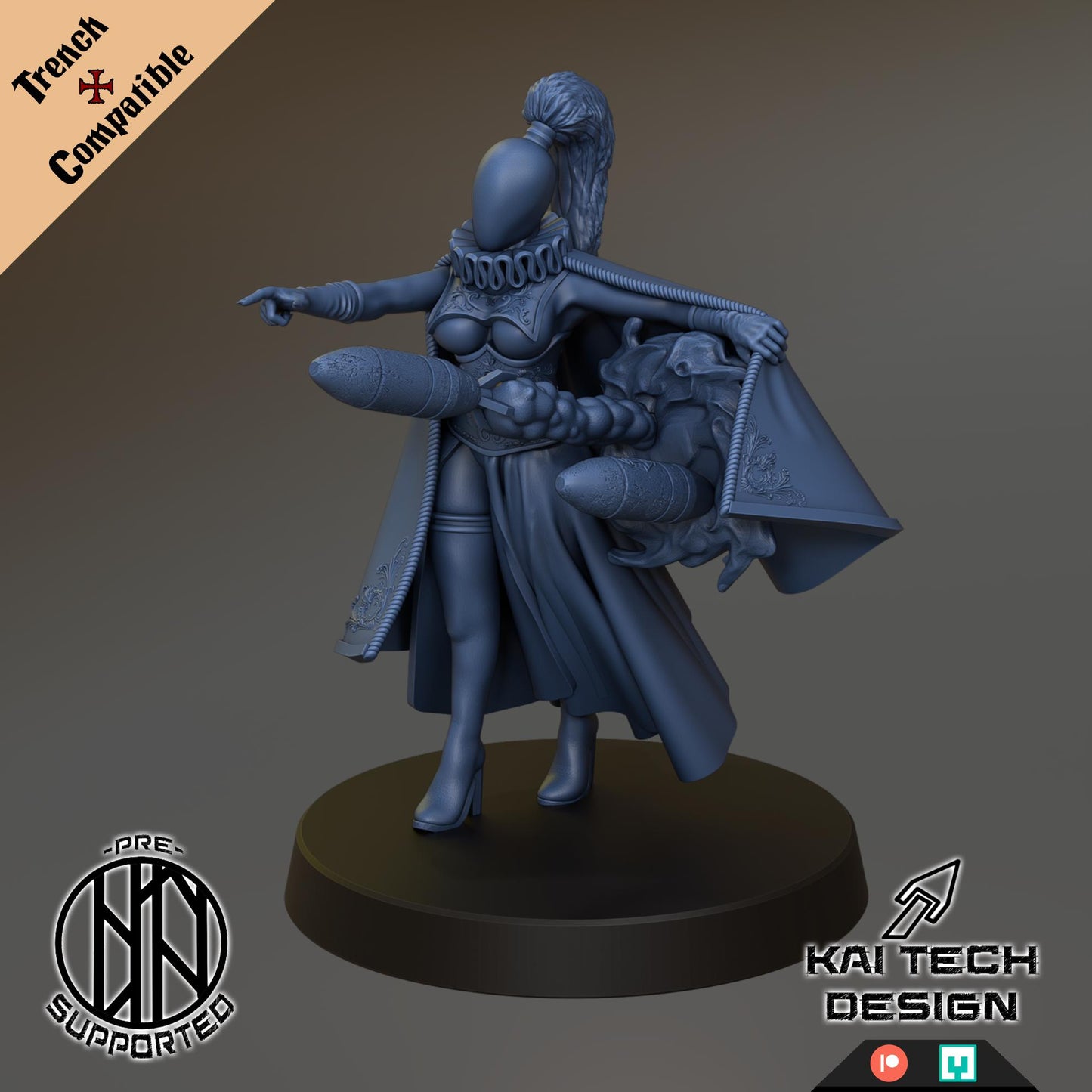 Kaitech Heretics Artillery Witch - Trench Compatible (Custom Order) - product image 2 of 2