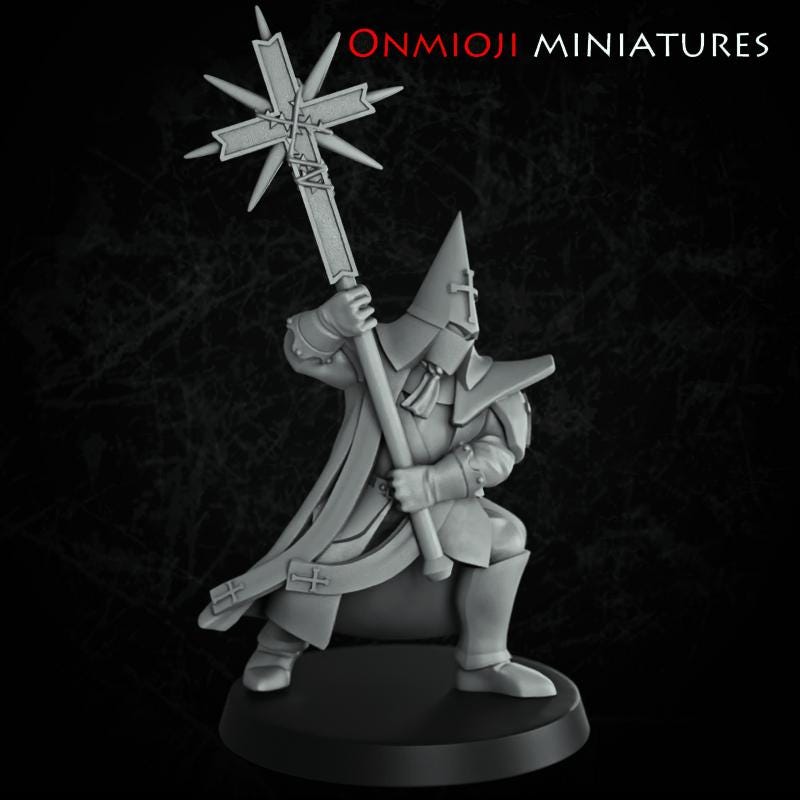 Onmioji Miniatures Inquisitor with Cross Mace - Trench Crusade Compatible (Custom Order) - product image