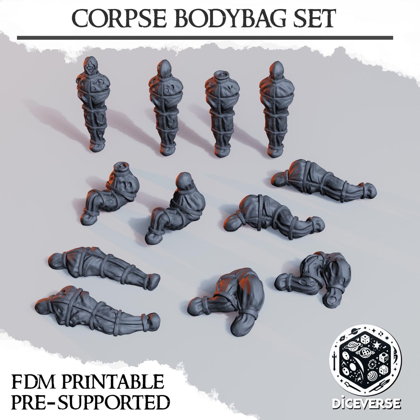 Diceverse Trench Terrain: Corpse Bodybag Set - Trench Compatible (Custom Order) - product image