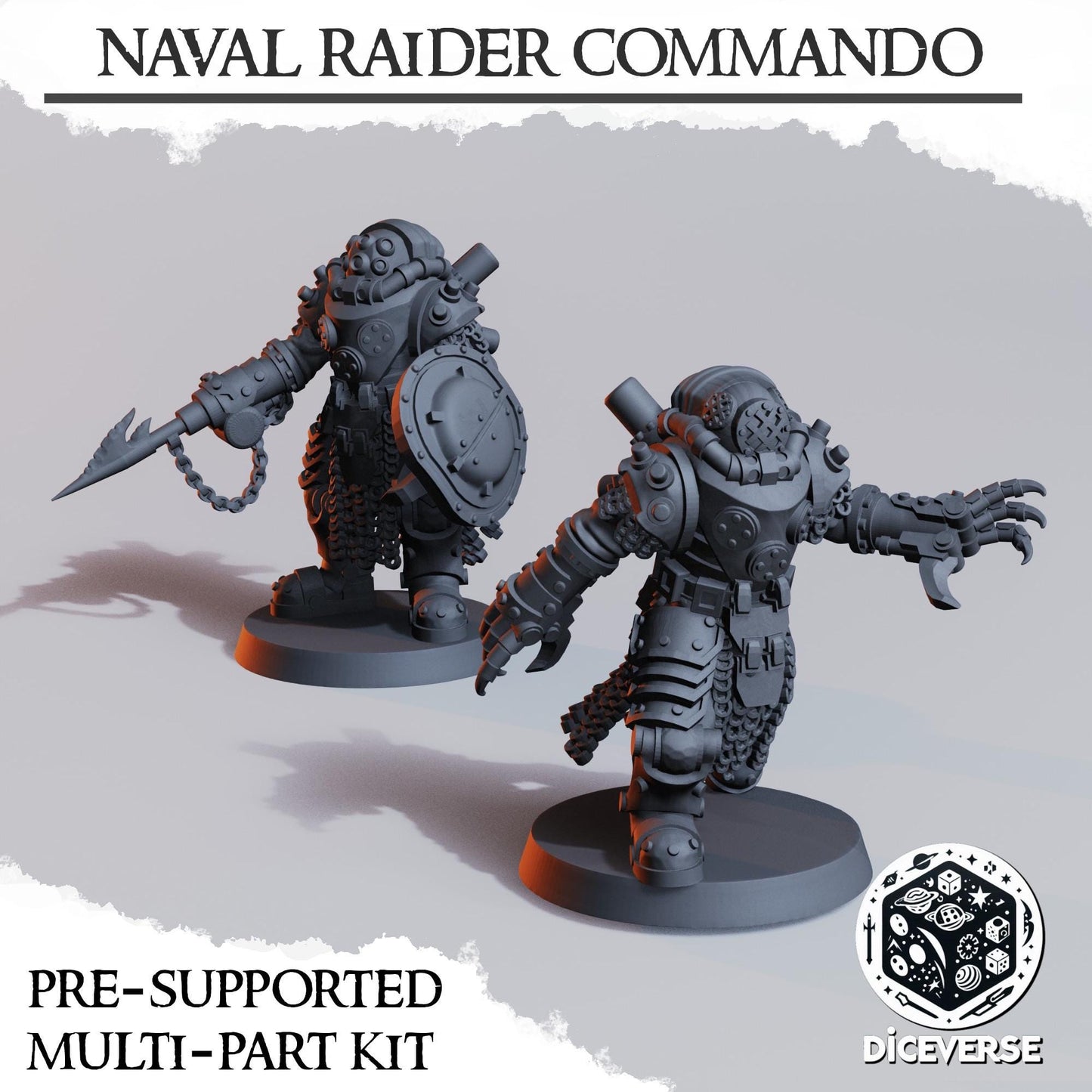Diceverse Heretic Naval Raider (Death) Commando Kit - Trench Compatible (Custom Order) - product image 4 of 4