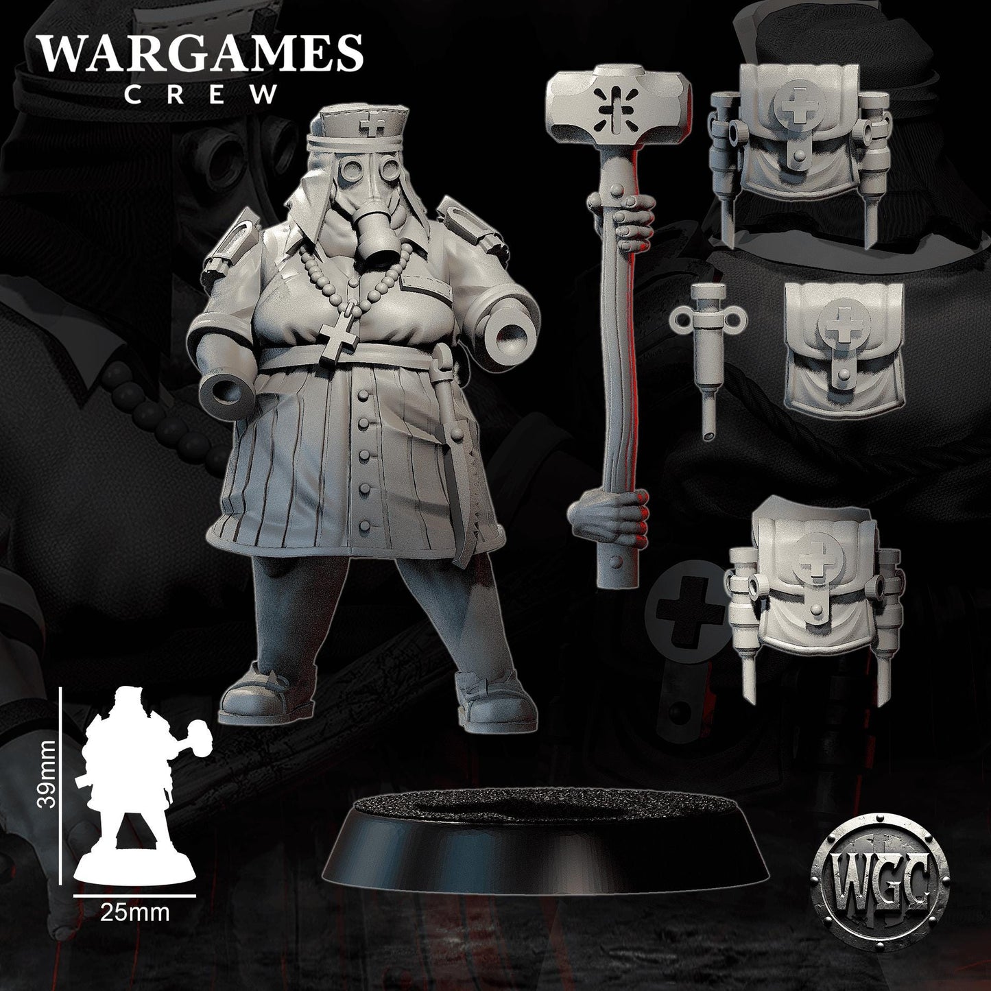 Wargames Crew Brunzhilda Hammerkind - Combat Medic & Anesthetist - Trench Compatible (Custom Order) - product image 3 of 3