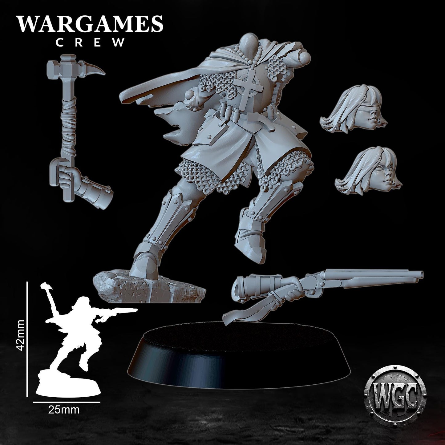 Wargames Crew Luce The Blind Herald of Purity - Trench Compatible (Custom Order) - product image 4 of 4