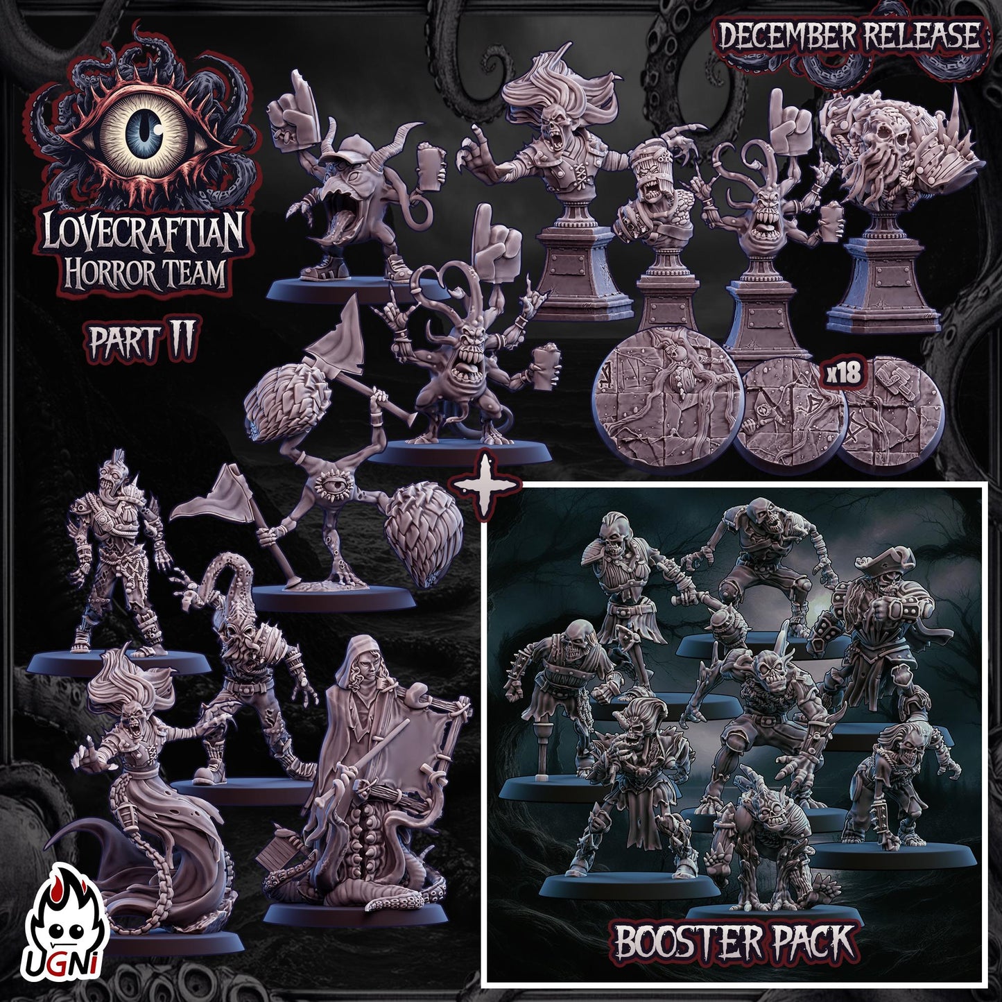 Lovecraftian Necro Horror Team Designed by UGNI Miniatures - Fantasy Football - product image 9 of 9
