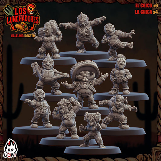 Halflings proxy (Luchadores Style) Designed by UGNI Miniatures - Fantasy Football - product image 2 of 8