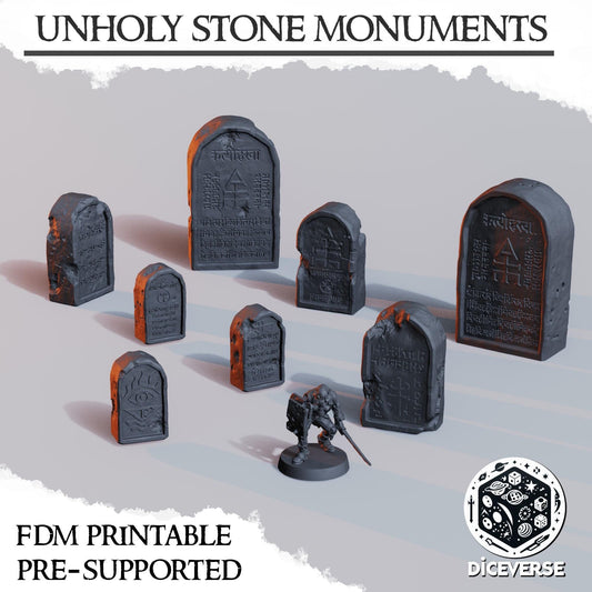 Diceverse Trench Terrain: Unholy Stone Monuments - Trench Compatible (Custom Order) - product image 2 of 2