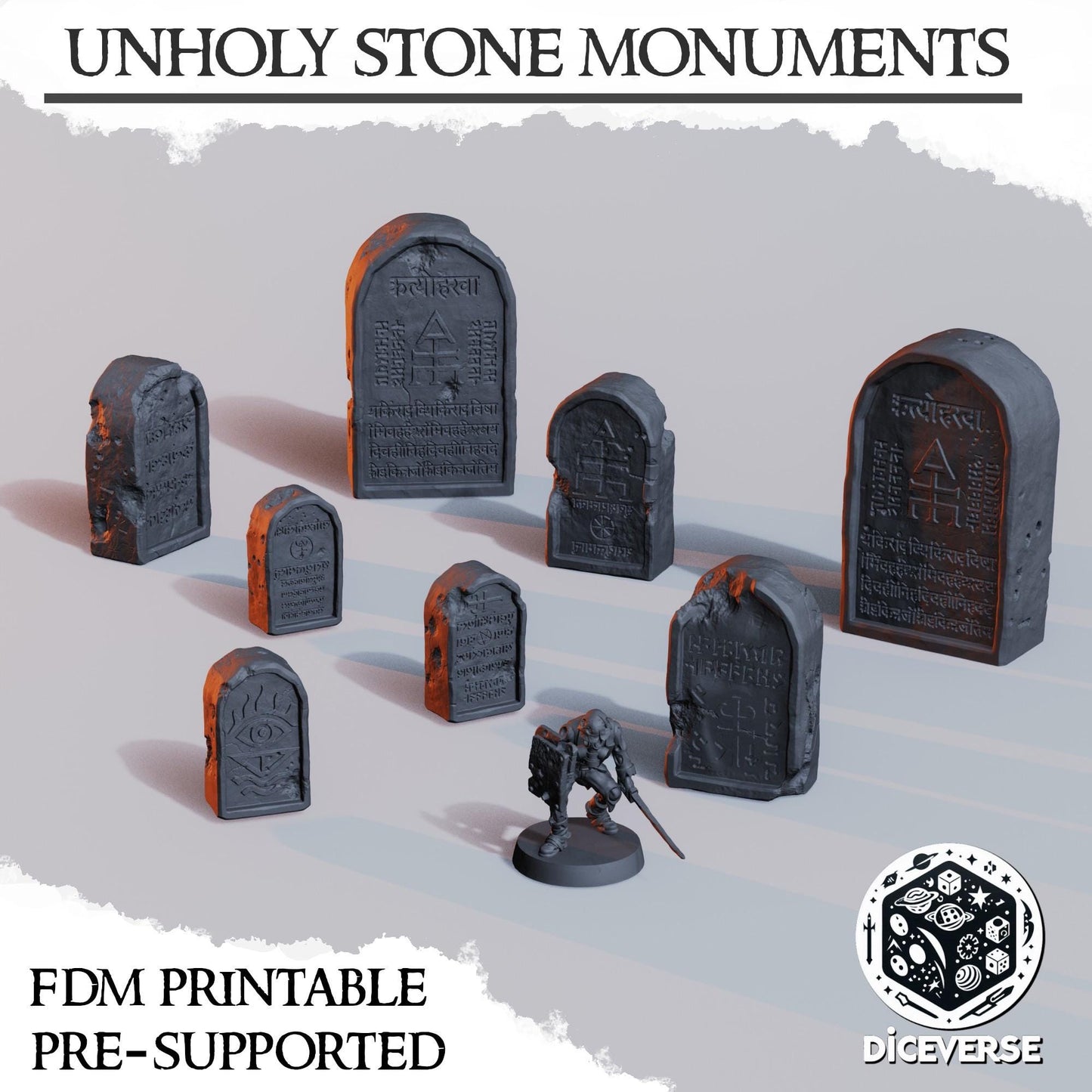 Diceverse Trench Terrain: Unholy Stone Monuments - Trench Compatible (Custom Order) - product image 2 of 2