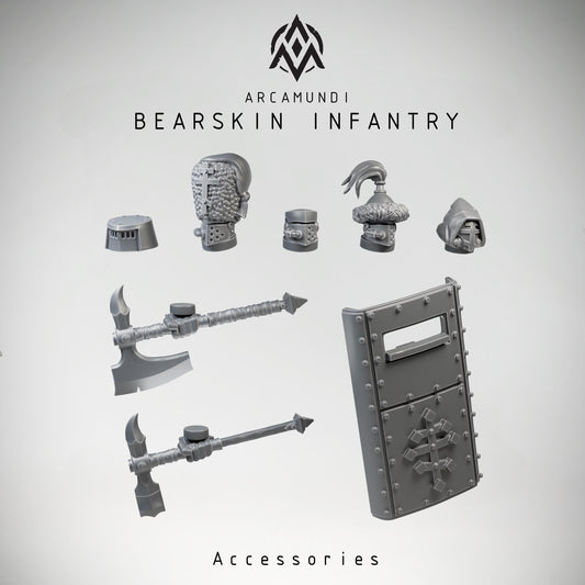 Arcamundi Bearskin Infantry - Machine Armor - Shield & Weapon - Trench Compatible (Custom Order) - product image 2 of 3