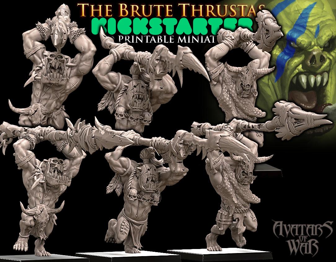 Avatars of War Thragga's Gorepikes Regiment and the Brute Thrustas - Fantasy / D&D (Custom Order) - product image 3 of 3