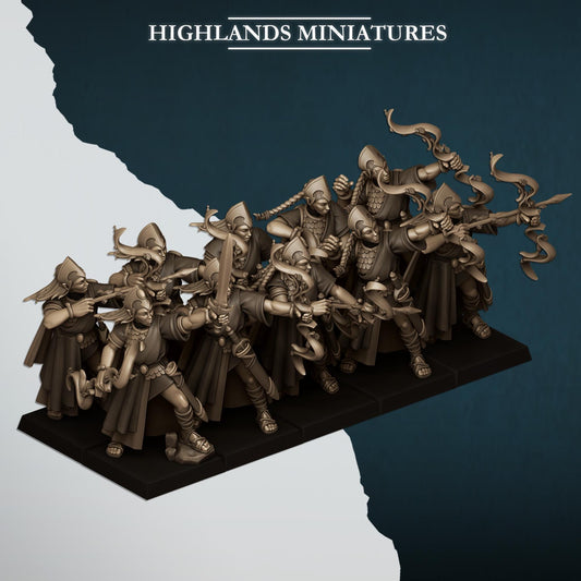 Highland Miniatures Aegean Maids with Bows - Fantasy / D&D (Custom Order) - product image 2 of 2