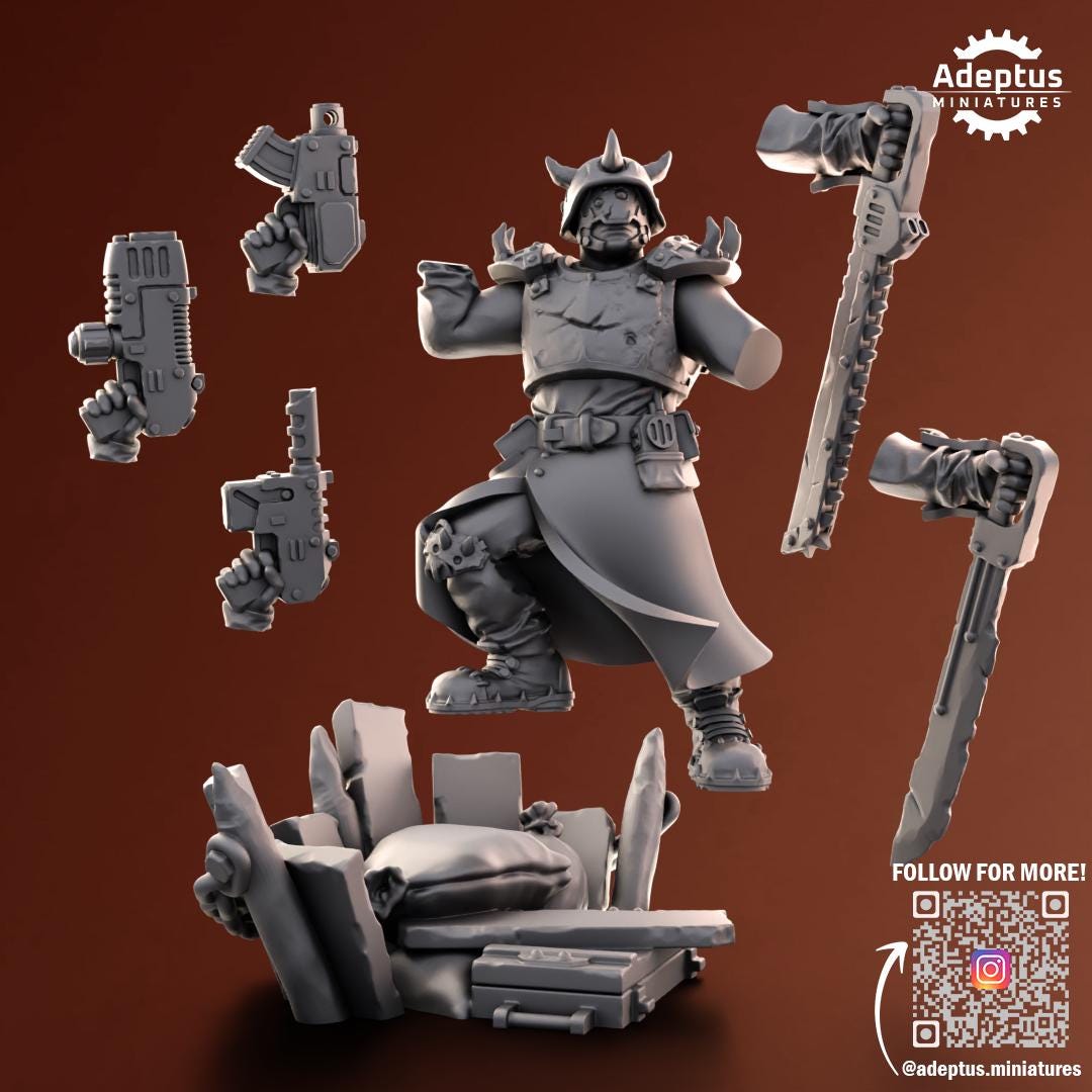 Adeptus Miniatures Twisted Horde. Renegades and Heretics Command Squad (Custom Order) - product image 8 of 8