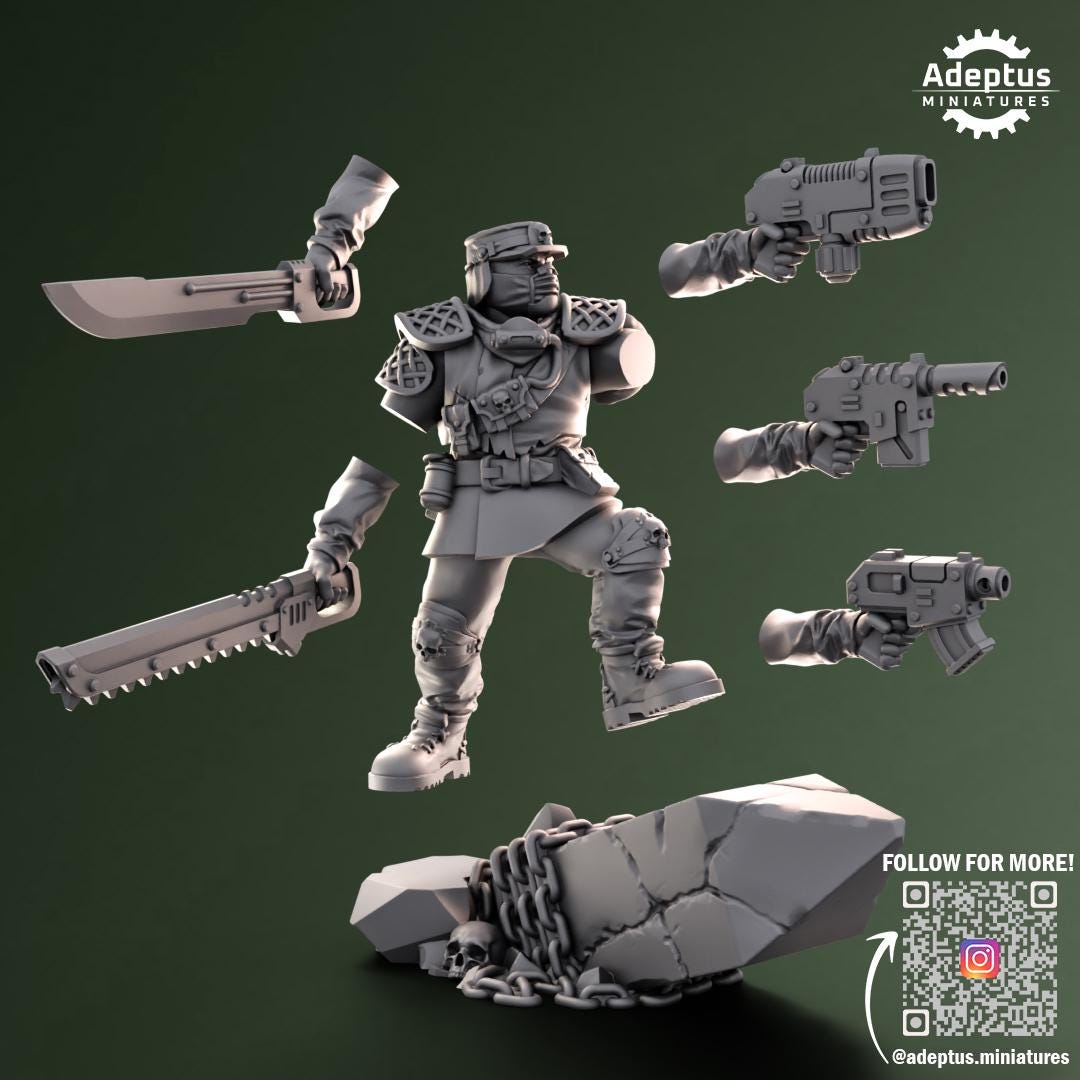 Adeptus Miniatures Sunscorch Regiment Command Squad (Custom Order) - product image 9 of 9