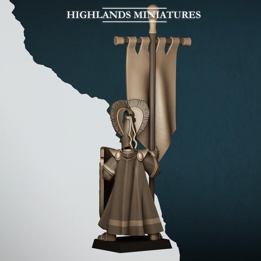 Highland Miniatures Aegean Elf with Banner on foot - Fantasy / D&D (Custom Order) - product image 2 of 2