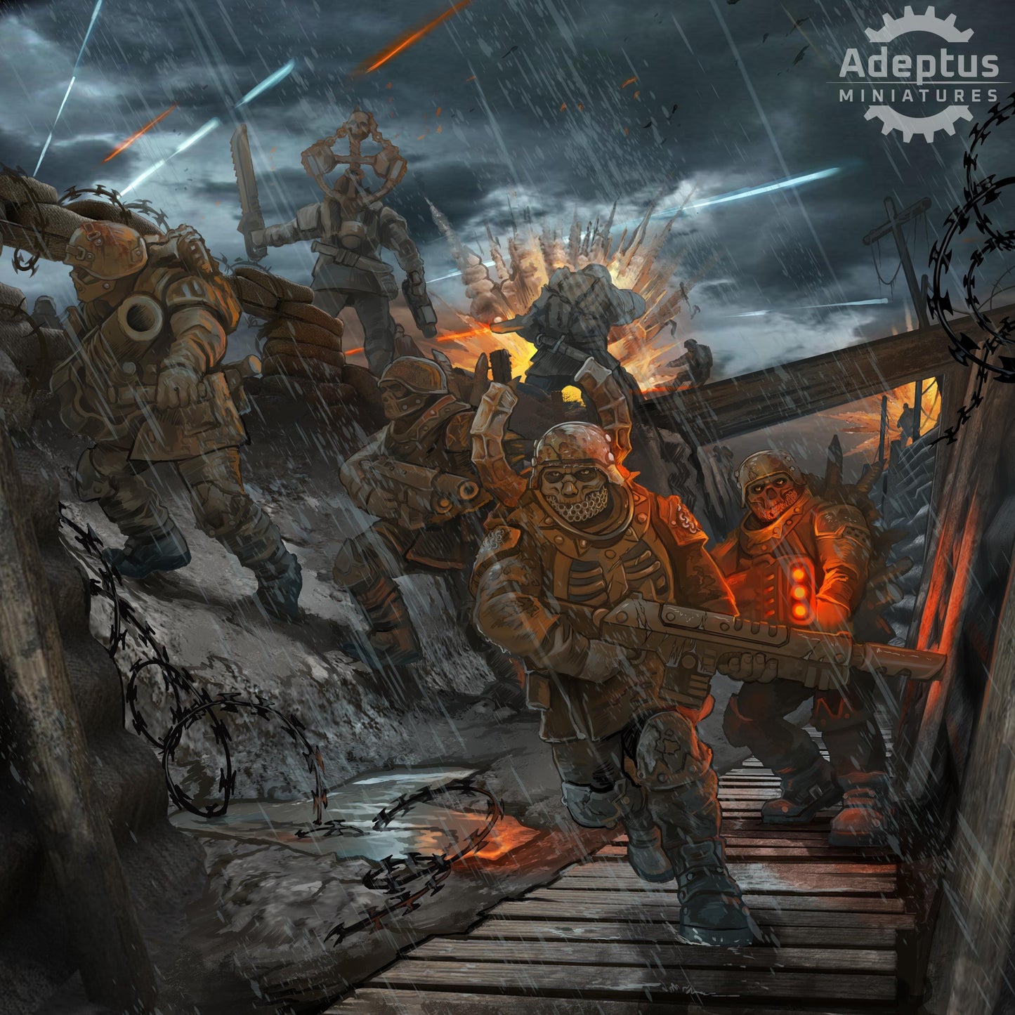 Adeptus Miniatures Varrox Regiment. Renegades and Heretics Heavy Weapons Teams x3 (Custom Order) - product image 9 of 9