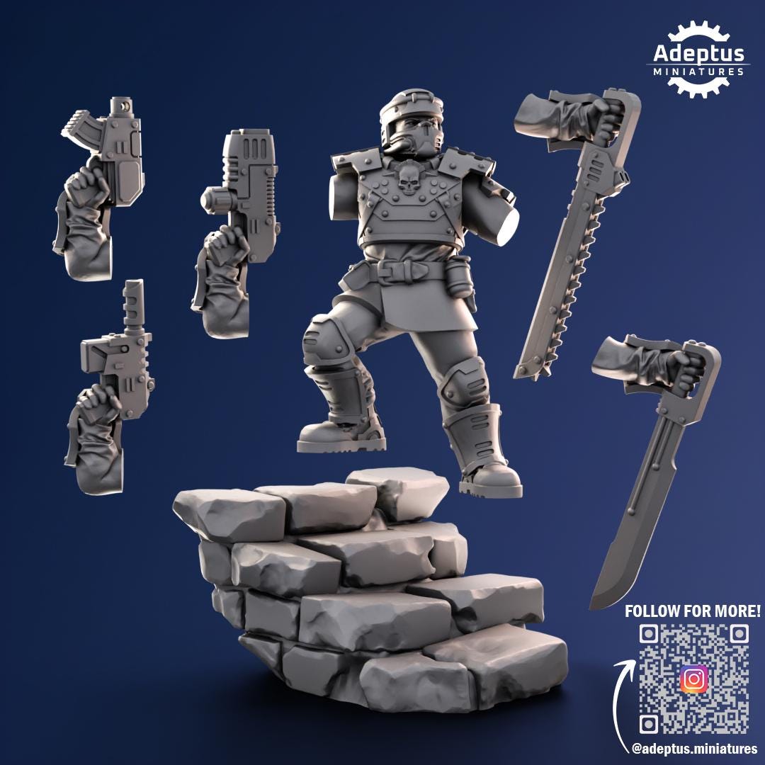 Adeptus Miniatures Steelstorm Regiment Command Squad (Custom Order) - product image 10 of 10