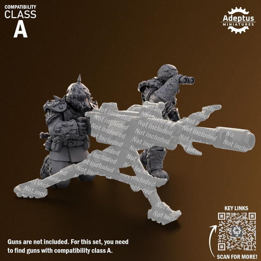 Adeptus Miniatures Sporeblight Regiment. Renegades and Heretics Heavy Weapons Teams x3 (Custom Order) - product image 2 of 8