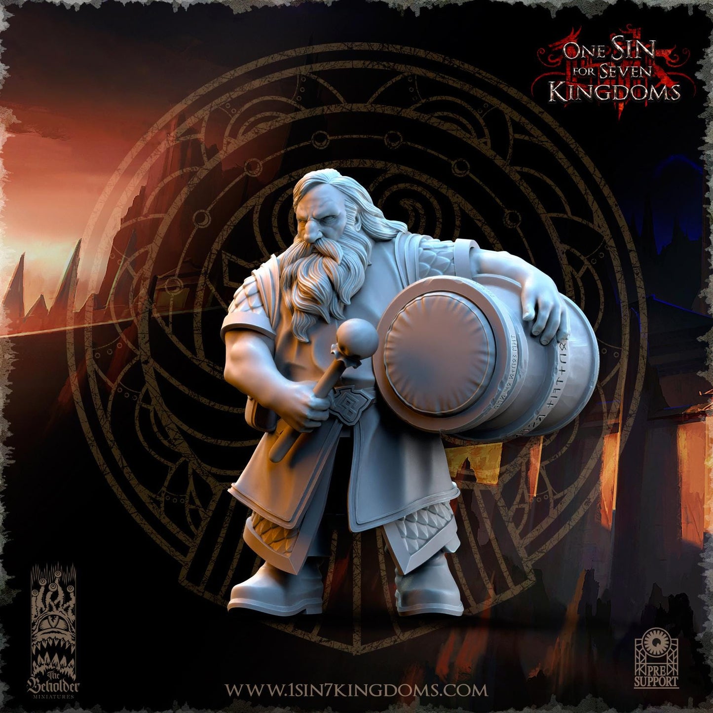 The Beholder Miniatures Dwarven Kingdoms Warriors - Fantasy / D&D (Custom Order) - product image 7 of 7