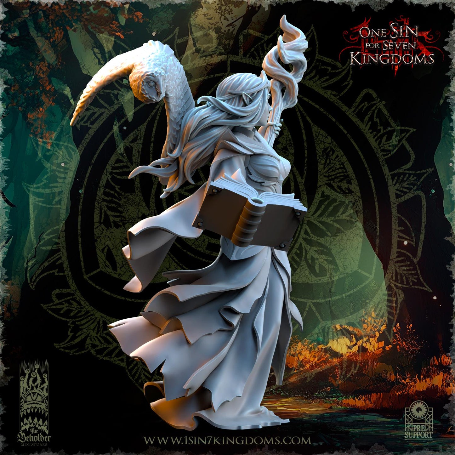 The Beholder Miniatures Nuara, Whisper of the Trees - Fantasy / D&D (Custom Order) - product image 6 of 6