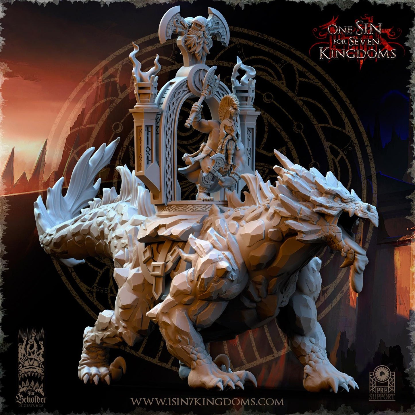 The Beholder Miniatures Dwarven Kingdoms Volcanic Beast - Fantasy / D&D (Custom Order) - product image 9 of 9