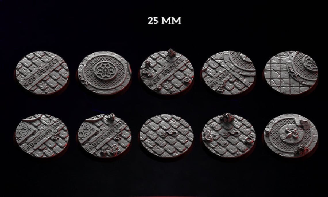 On Blessed Ground - Dark Gods - Resin Bases with Premade Magnet Slots (Custom Order)