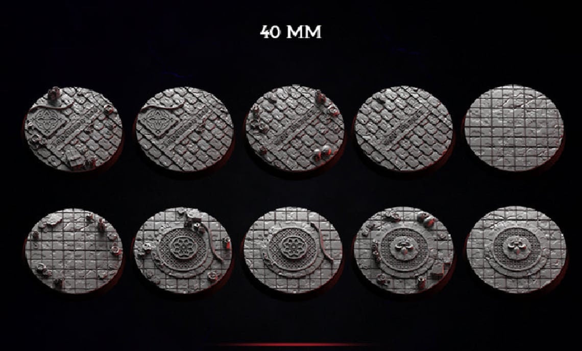 On Blessed Ground - Dark Gods - Resin Bases with Premade Magnet Slots (Custom Order)