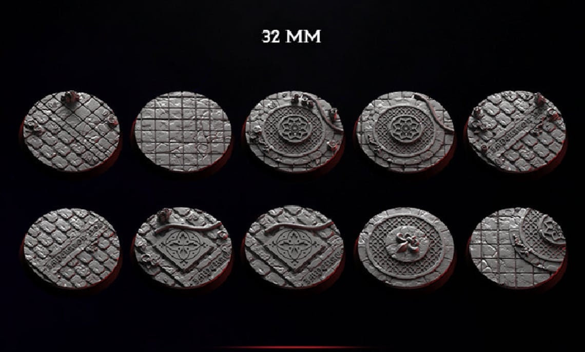 On Blessed Ground - Dark Gods - Resin Bases with Premade Magnet Slots (Custom Order)