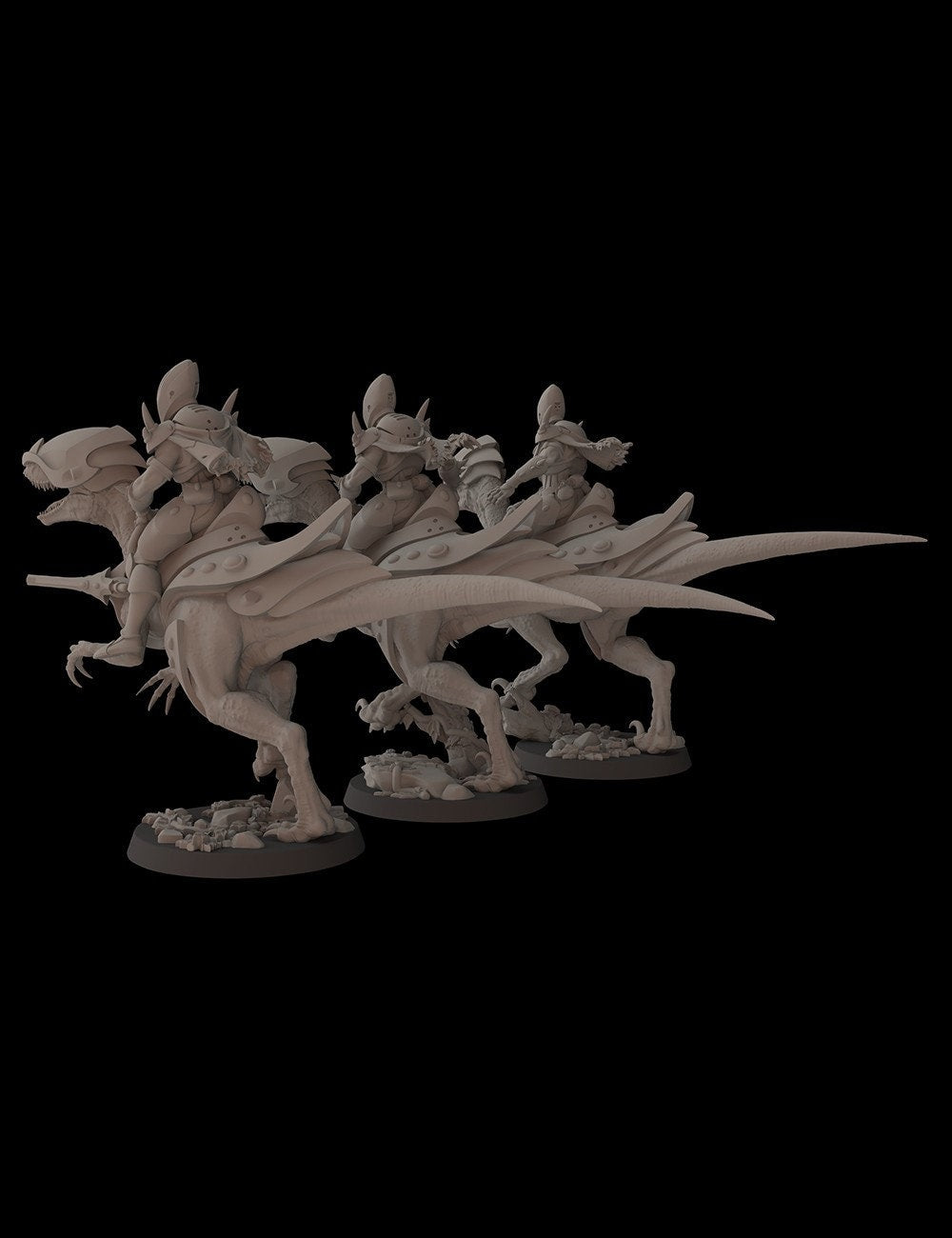 Aeterni Fantasy Cult Miniatures Deinonchus Raiders x3 (Custom Order)