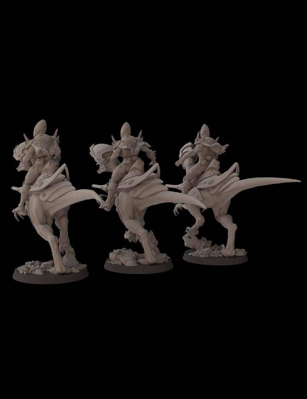 Aeterni Fantasy Cult Miniatures Deinonchus Raiders x3 (Custom Order)