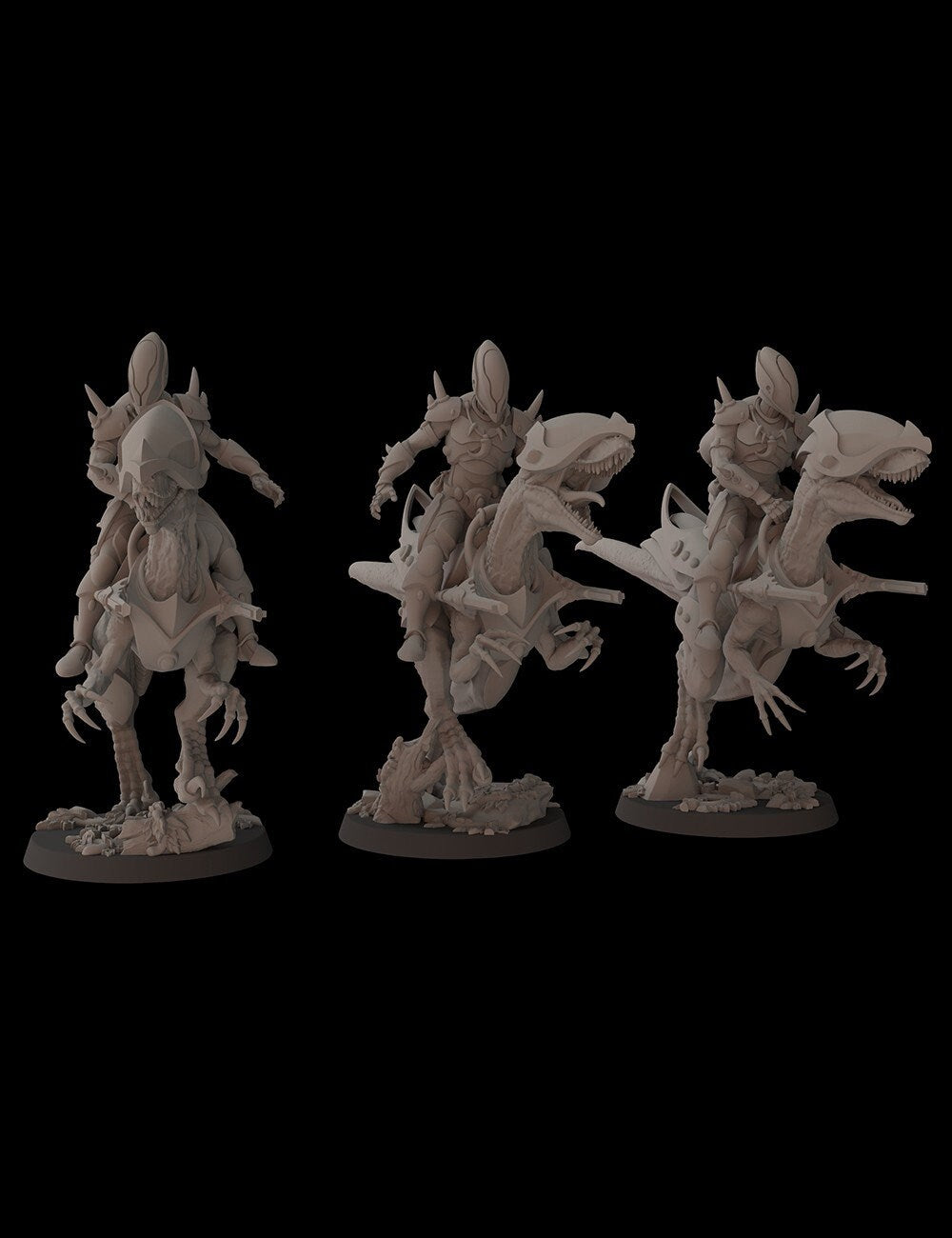 Aeterni Fantasy Cult Miniatures Deinonchus Raiders x3 (Custom Order)