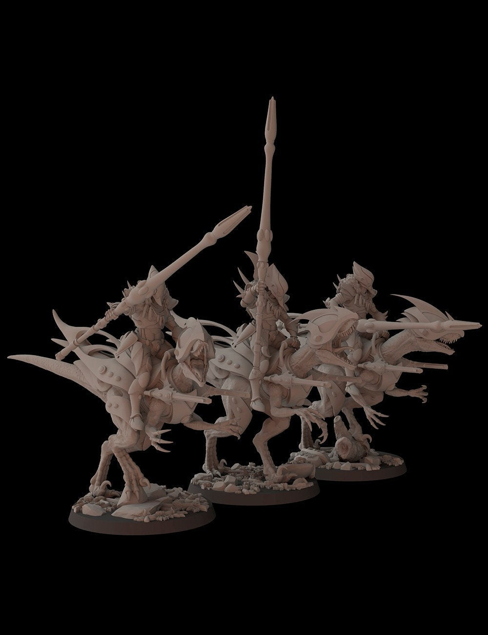 Aeterni Fantasy Cult Miniatures Lanceraptors x3 (Custom Order)