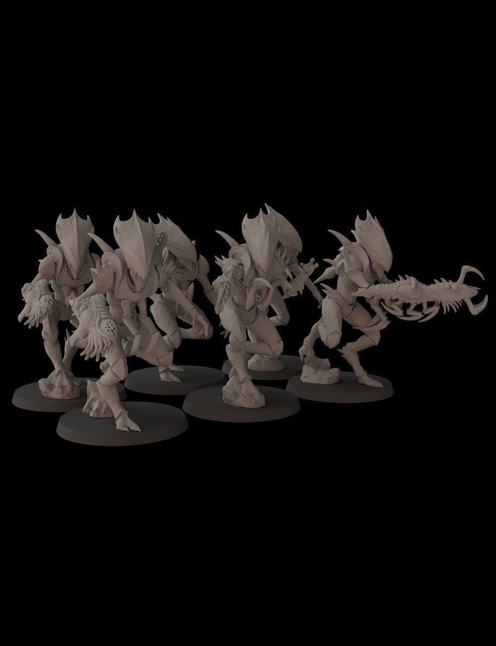 Insectoids Fantasy Cult Miniatures Crawlers Biorifle x3 (Custom Order)