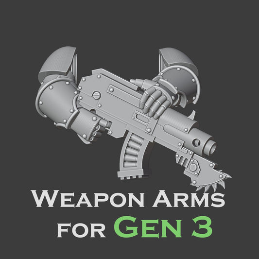Heresy Gen 3 Retro Bolt Weapons Arm Pairs x10 (Custom Order)