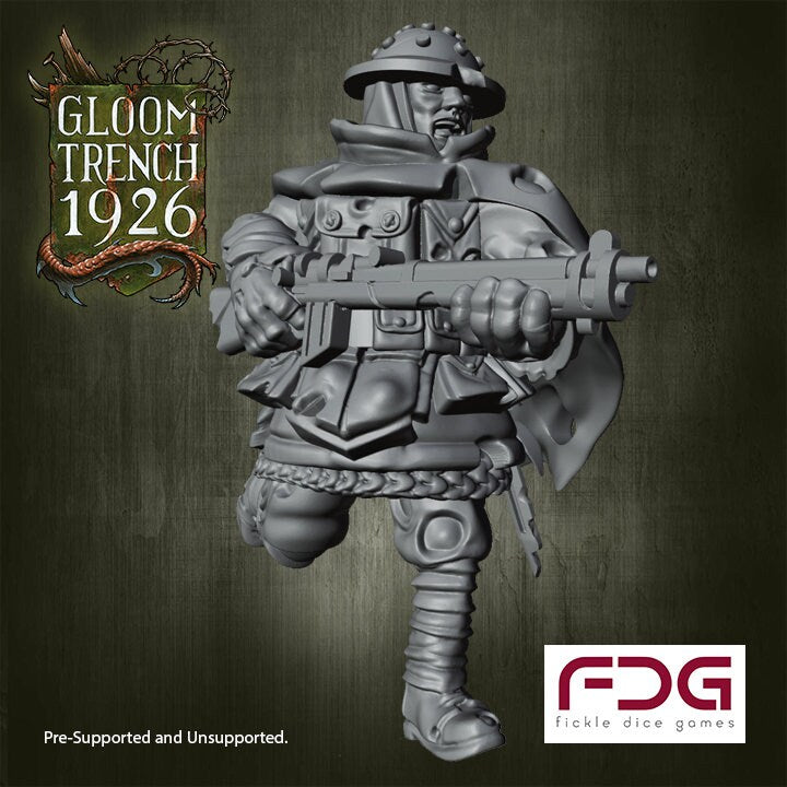 Gloom Trench - British Empire Riflemen Advancing x5 - Fickle Dice Games (Custom Order)