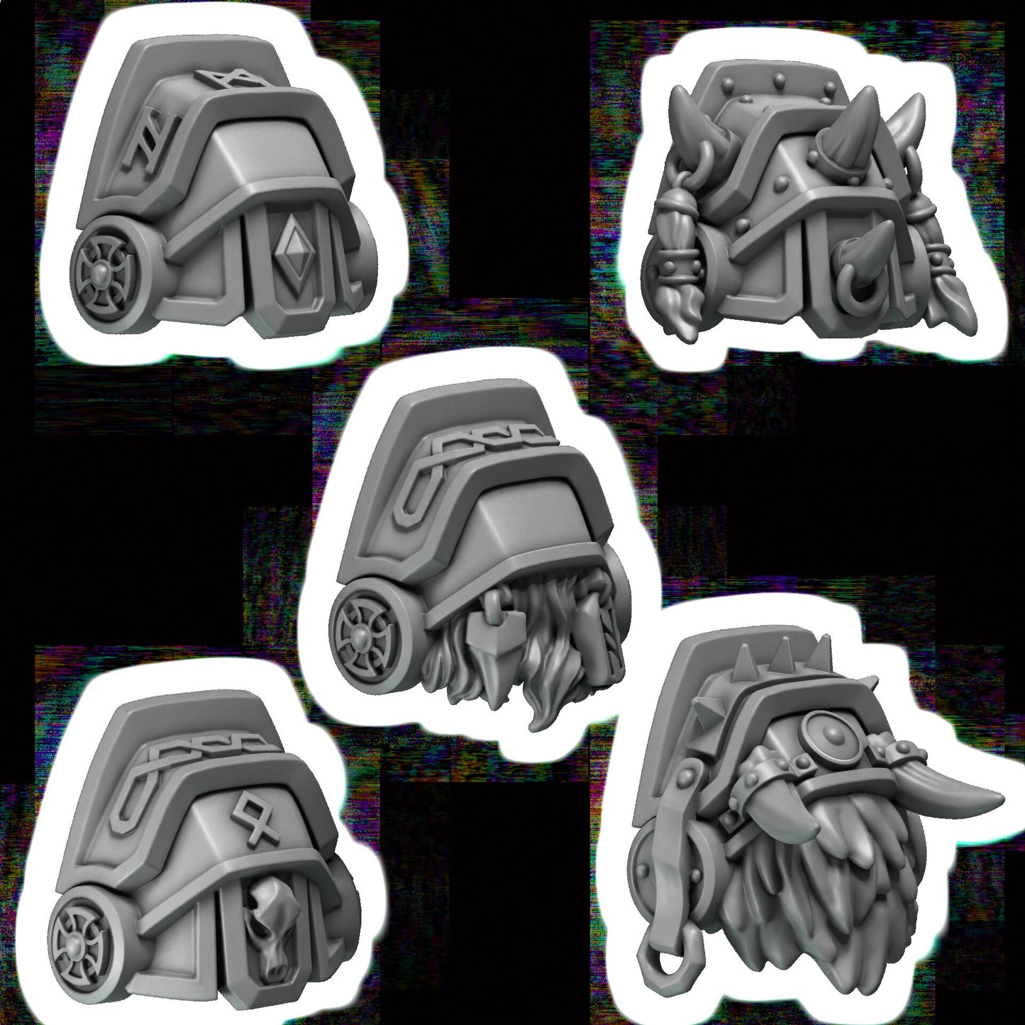 GreyTide Studios Large Shoulder Pads - Primal Hounds (Custom Order)