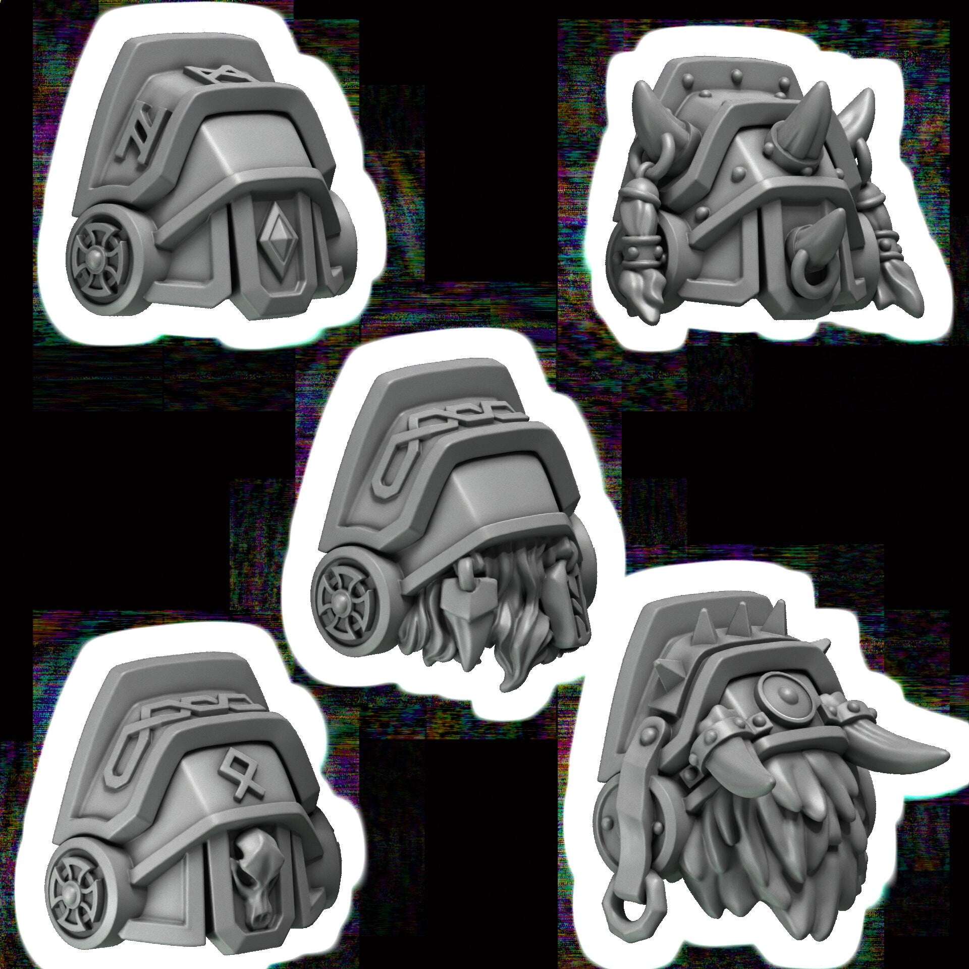 GreyTide Studios Large Shoulder Pads - Primal Hounds (Custom Order)