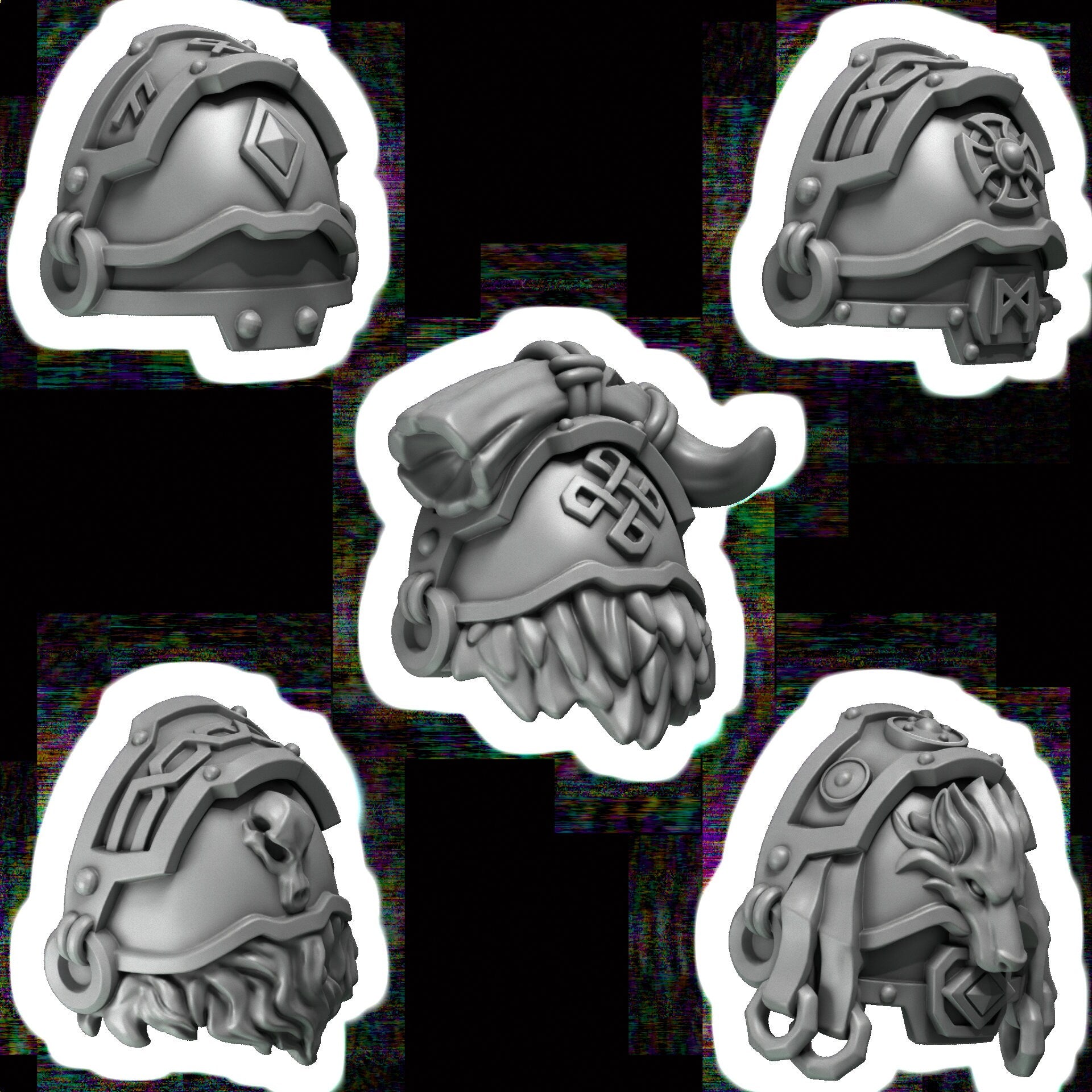 GreyTide Studios Large Shoulder Pads - Primal Hounds (Custom Order)