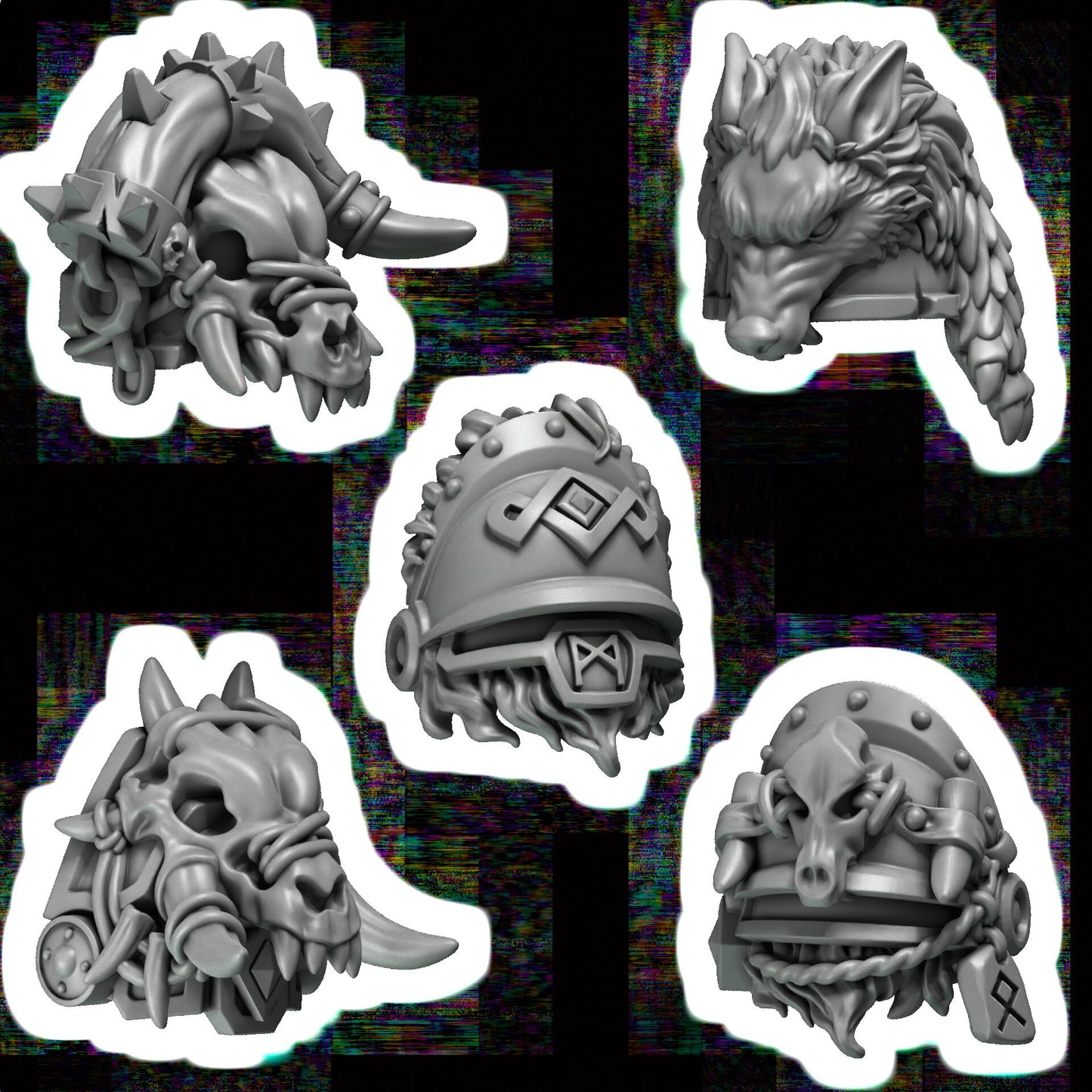 GreyTide Studios Shoulder Pads - Primal Hounds (Custom Order)