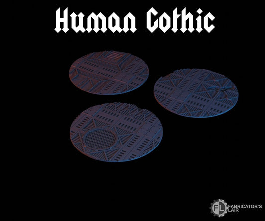 130mm Bases-Gothic Human-style