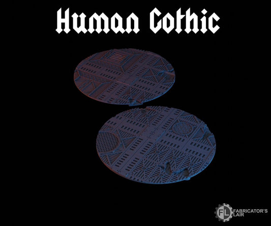 160mm Bases-Gothic Human-style