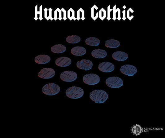40mm Bases-Gothic Human-style